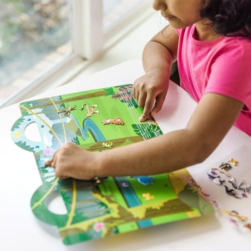 Melissa & Doug Puffy Sticker Play Set: Safari - 42 Reusable Stickers Travel Activities for Kids, Reusable Sticker Toy, for Kids Ages 4+ - FSC Certified - FSC Certified — view 2