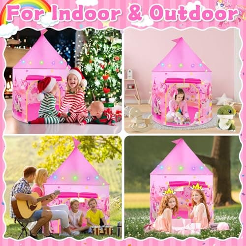 Girls Toys Pop Up Kids Tent Unicorn Birthday Presents Gift for Girl Age 3-7 — view 5