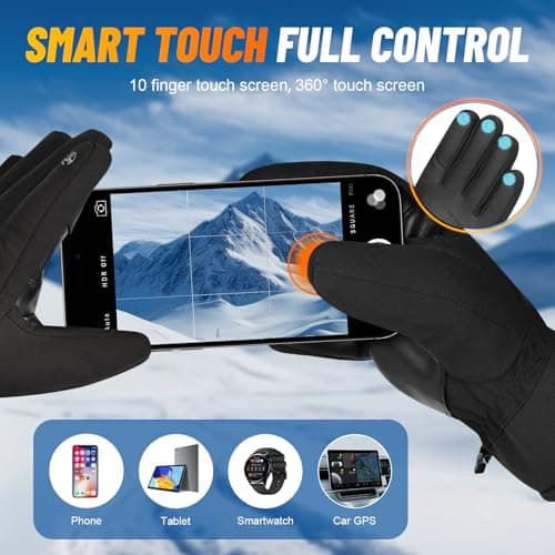 TOLEMI Winter Gloves, -20℉ Coldproof Ski Gloves 3M Thermal Gloves Touchscreen Gloves Snowboarding Insulated Gloves for Cycling Running Climbing Hiking Outdoor Sports — view 3