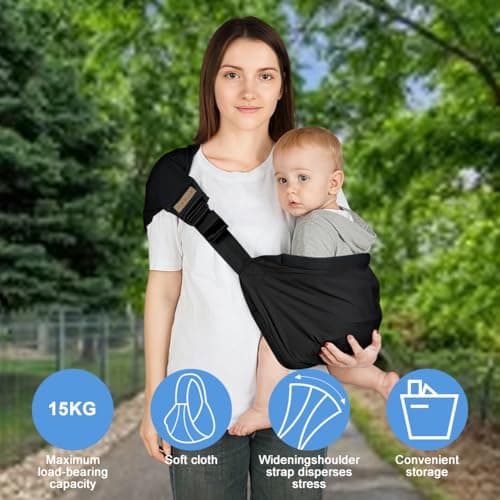 AUYAO Baby Sling Carrier Portable Toddler Sling Thick Shoulder Strap 3D Mesh Wrap Sling Wrap Baby Carrier Adjustable Baby Hip Sling Carrier for Newborn Up to 0-36 Month(Camouflage Pattern) — view 5
