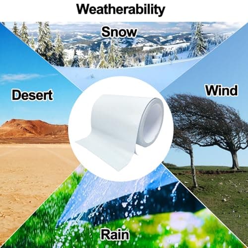 KAIHENG Waterproof Repair Tape for Awning,20FT Outdoor Canvas Tarp Repair Tape, Tent, Boat Covers, Canopy, Sail Tape, Tear Repair Patch Kit, Heavy Duty UVproof (5IN,White) — view 6