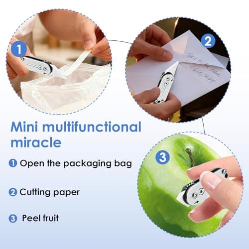 Multi Mini Pocket Box Opener, Small Pocket Multi Tool, Folding Utility Multitool, Titanium Box Tool, EDC Gadgets Outdoor Camping, DIY, Gift for Men (2) — view 4