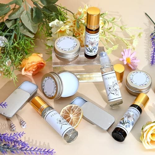 Gdblsm Perfume Making Kit- DIY Solid Perfume for Women, 2-in-1 Roller Perfume & Perfume Balm, Mini Perfume Set with Roll On Fragrances Bottle, Essential Oils, Travel Size Perfume Gift for Women, Men — view 4