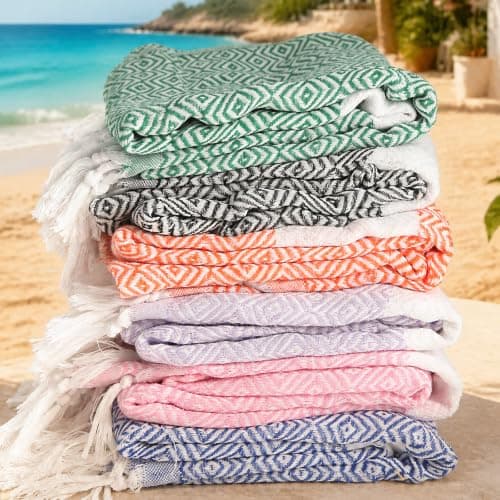 HOME'S FRIEND Personalised Turkish Beach Towel,Custom Embroidered Name Beach Towel,Quick Dry Sand Resistant Beach Towel,100 * 180cm Bohemian Style Travel Bath Towel — view 6