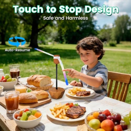 Surezap Rechargeable Fly Fans for Tables, 4 Pack Foldable Outdoor Food Fans — view 5