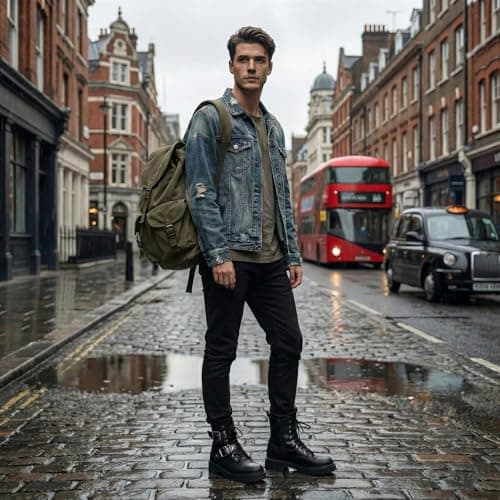 Canvas Backpack Vintage Army Style Rucksack School Gym Bag Camping Hiking Travel Sack Unisex Punk Fashion Daypack - Olive — view 6
