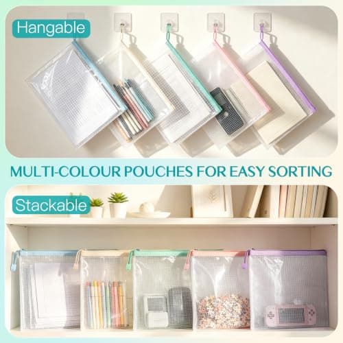 CHGANG Plastic Wallets A4, 10 Pack Strong Zip Lock Bags — view 6