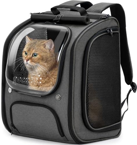 pecute Cat Backpack Large Space, Cat Carrier Backpack Bubble, Grey