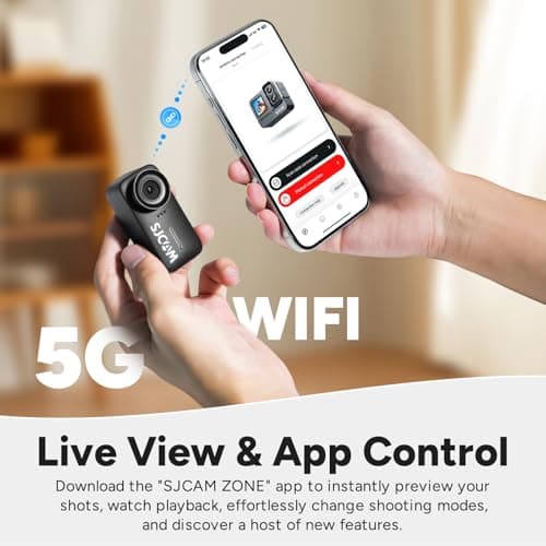 SJCAM C110 Plus Mini Body Camera, with 128GB Card, 4K 170° Fov|Bodycam with Audio & Video Recording, 6-axis Stabilisation,8x Zoom,30M Waterproof Pocket Action Cam Vlogging Camera,f/1.8 POV Cam, Black — view 6