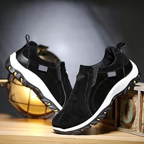 Bestgift Men's Non-slip wear-resistant breathable outdoor hiking shoes low-top shoes Blue EU48/UK10.5 — view 4