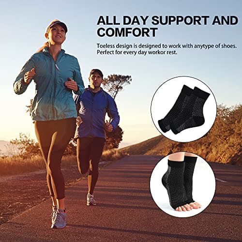 Home Holic 4 Pairs Ankle Support Neuropathy Compression Socks for Women Men Medical Plantar Fasciitis Socks Ankle Strap Brace Achilles Tendonitis Foot Support — view 5
