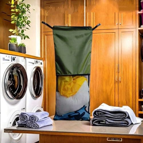 Dustproof Portable Garment Organizers Bag with Big, Army Green — view 2