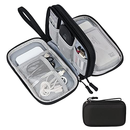 Simpolor Cable Organiser Bag,Travel Essentials Gadget Tech Bag- Black