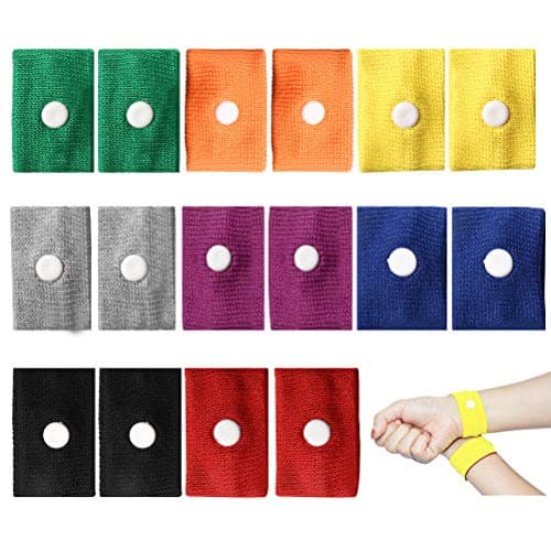 pengxiaomei 16PCS Travel Sickness Bands, Motion Travel Sickness Bands Adults Children with Acupressure Anti Nausea For Sea Car Flying Pregnancy — view 2