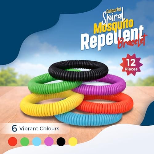 Mosquito Repellent Bracelet - 12 Bands, Triple Strength, Multi Coil, DEET-Free with 250 Hours Natural Anti Bug Wristbands for Adults & Kids - Insect Repellent Bracelet Bands — view 2