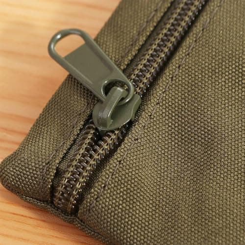 Multi Functional Hanging Neck Coin Purse, Mini Wallet Card Holder Zipper Pouch Headphone Bag with Lanyard(Khaki) — view 6