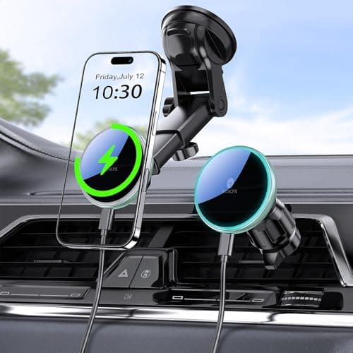 MOKPR for Magsafe Car Mount Charger, 15W Magnetic Wireless Car Charger
