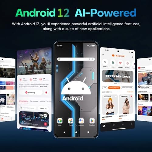 JoyHandy 4G Mobile Phone with 6.6-inch HD Display, 32 GB ROM (256 GB Expansion), Android 10.0, Dual SIM Dual Camera,GPS/WiFi/OTG/Face Unlock Smartphone (Green) — view 3