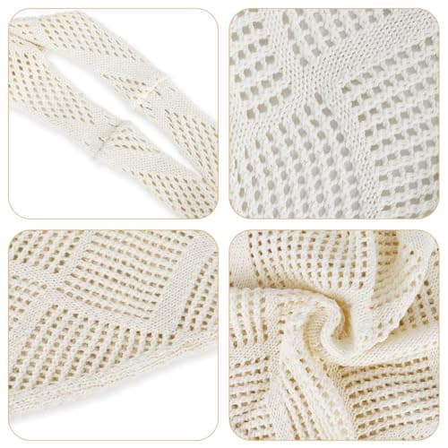 loacuony Beach Bag,Beach Bags For Women,Crochet Beach Bag- Woven Mesh Summer Tote With Shoulder Strap, Lightweight Vacation Handbag For Tropical Holidays & Shopping — view 5