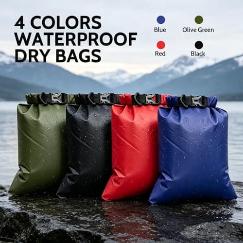 Houbobo 4 Pack Waterproof Dry Bags, 1.5L Lightweight Waterproof Dry Sacks — view 3