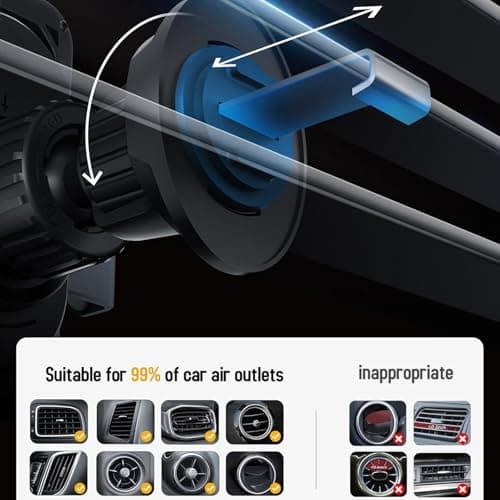Fast Wireless Car Charger Mount | Auto-Clamping Charging Phone Holder With 360-degree Screen Rotation | Electric Rotating Wireless Charging Bracket for Business Trip Family Travel Daily Commute — view 4