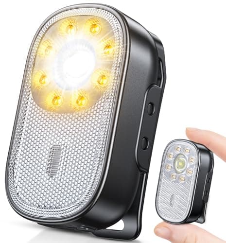 CIRYCASE Running Light for Runners, Mini Clip on Torch, Spot & Flood Light