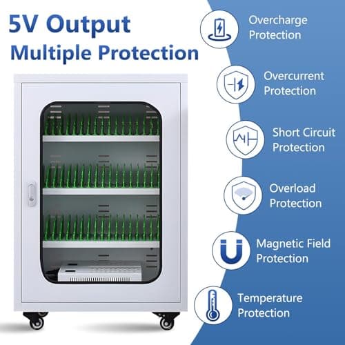 Portable Multi-Port USB Charger, Rechargeable Phone Charging Station with Lock, Ideal for School & Office, Secure Cell Phone Charging Locker — view 6