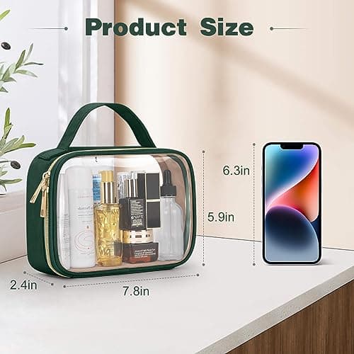 Clear Toiletry Bag - 2 Pack TSA Approved Clear Makeup Bags for Travel — view 3