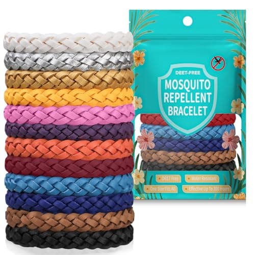 Asddage Mosquito Repellent Bracelet 12 Pack, Natural DEET-Free