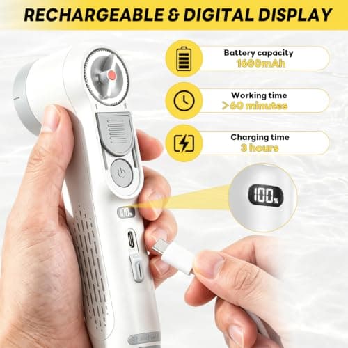FOTSHARER Portable Bidet for Travel, Electric Bidet for Women & Men, High Pressure 1600mAh Bidet Sprayer, LED Display, Dual Spray Modes, 2.5L Tank, IPX6 Waterproof Handheld Bidet for Camping & Home — view 5