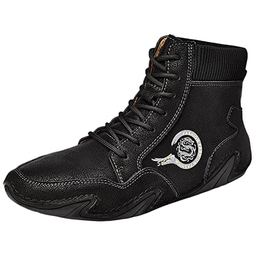 YIzdegg Hiking Shoes Men's Summer High Outdoor Shoes Orthopaedic, black, 8