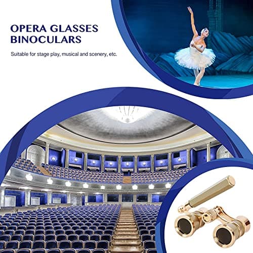 Aroncent Opera Glasses Binoculars 3X25 Theater Glasses Mini Binocular Compact with Handle for Adults Women in Opera Musical Concert — view 6