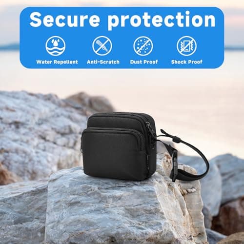 CaSZLUTION Protective Case for TP-Link Ultra-Portable Wi-Fi 6 AX1500 / AX3000 Travel Router (TL-WR1502X / TL-WR3002X), Fabric Portable WiFi Storage Pouch with Cable & Adapter Pocket (Case Only) — view 6