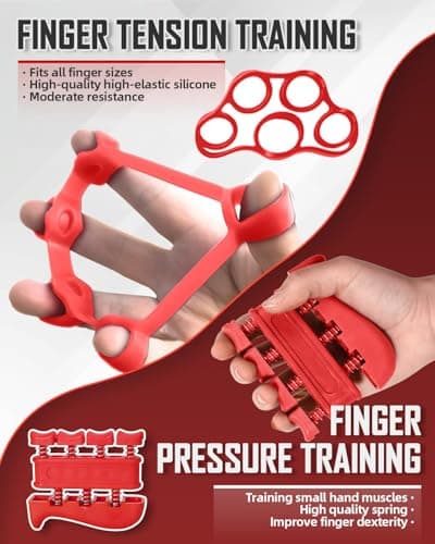 Lorrtta Grip Strengthener Set with Digital, Hand Grip Strengthener 10-100kg Forearm Strengthener Finger 5 Pack Adjustable Resistance Hand Gripper for Improved Hand Exerciser and Hand Injury Recovery — view 6