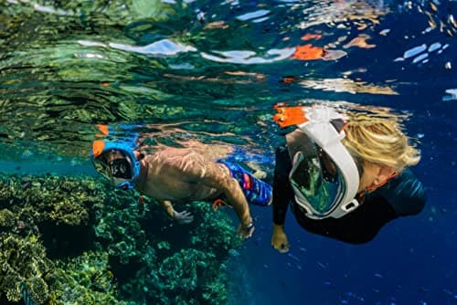 OCEAN REEF - Aria QR+ Maschera Snorkeling Integrale a Rilascio Rapido con Boccaglio - Visione Subacquea a 180 Gradi e Meccanismo Quick Release (M/L, White) — view 6