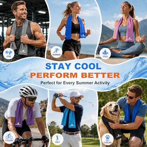 YQXCC Cooling Towels, 120x30 cm, Ice Cool Microfibre Towel for Neck — view 5