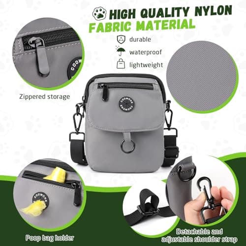 COOWONE Waterproof Dog Walking Bag Crossbody Bags Dog Treat Pouch for Pet Training, Puppy Treat Tote, Treat Bag, Dog Mom Purse… — view 2