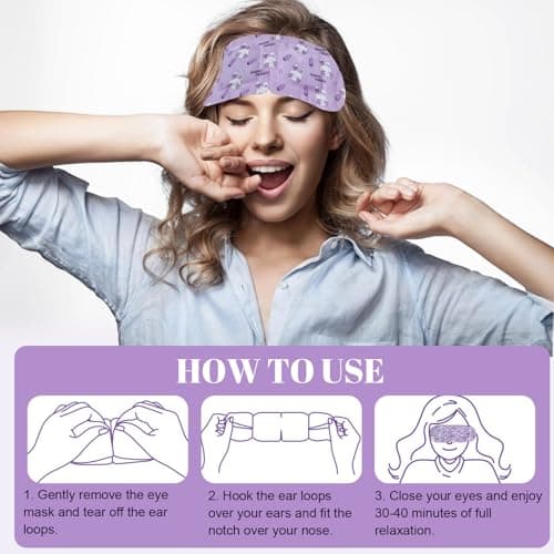 12 Packs Steam Eye Mask,Lavender Steam Eye Mask for Dryness — view 5