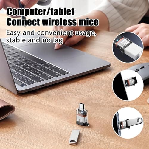 Type C to USB A Converter, Type C Male to USB A Female Adapter, 10Gbps Type C to USB A Adapter, Fall Proof Converter, Portable Type C to USB A Converter for Work, Travel — view 3