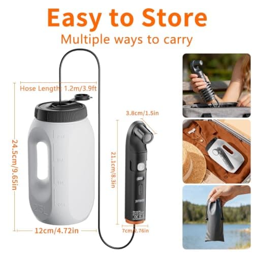 JUTIMER Portable Bidet for Travel, 2 Interchangeable Nozzles, 2 Modes. — view 2