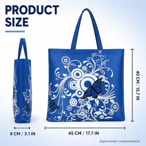 3 Pcs Foldable Shopping Bag Set with Large Capacity, Reusable Shopping Bags — view 3