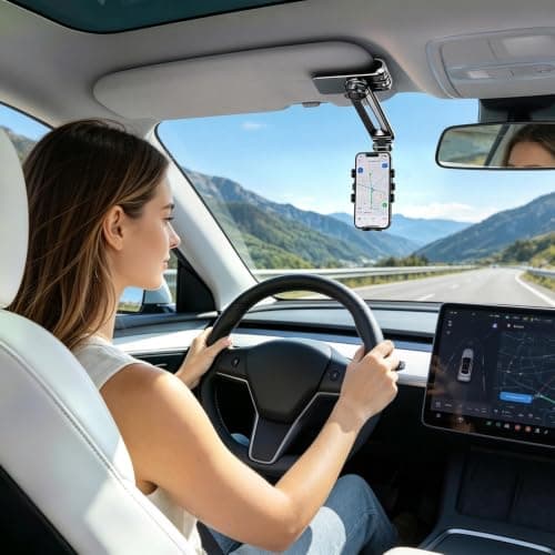 Sun Visor Mobile Phone Holder Multi-Angle Adjustable Non-Slip — view 3