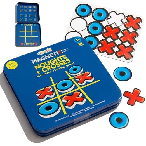abeec Magnetic Noughts & Crosses Travel Game | Compact Tic Tac Toe Board with Magnetic Pieces | Portable Kids Game for Car Journeys and Holidays | Family Travel Games | Ages 3+ — view 6