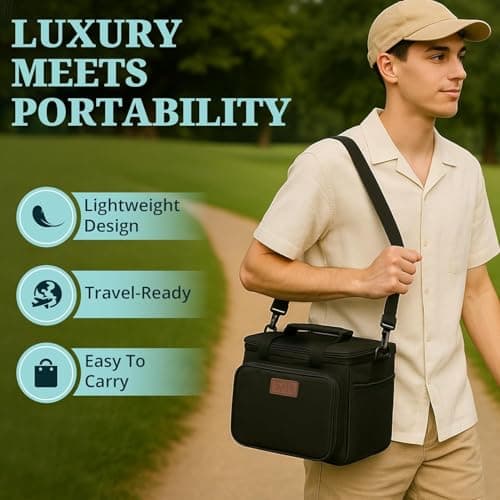 15L Insulated Cool Bag for Men & Women, Leak-Proof Thermal Lunch & Picnic Soft Cooler, Reusable Lunch Tote for Work, Beach, Travel, Black — view 6
