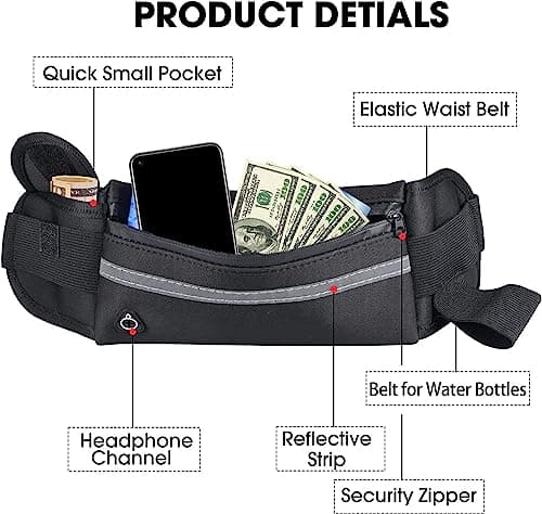 2 Pack Adjustable Running Belts for Women Men Suitable for All Phones — view 2