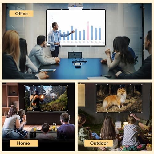 Foldable 120-inch Projector Screen,XINLEMY 4k 16:9 Anti-Crease Portable Washable Projector Backing Black Absorbs Light Movies Screens for Home Theater Backyard Indoor and Outdoor camping — view 6