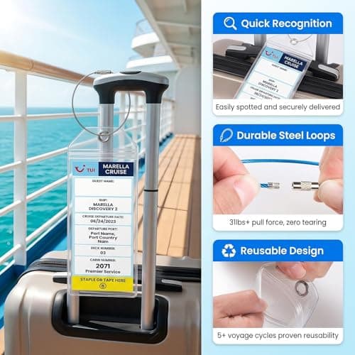 Wanheart 8Pcs Luggage Tag Holders for Marella (TUI) Cruise Lines — view 5