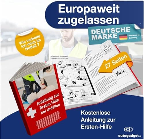 3 x first aid kit for cars including additional instruction book - first aid kit car according to current standard 2024 - DIN13164 - First Aid Kit - Social Packed — view 5