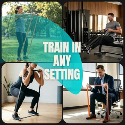Lockie Fitness Resistance Bands Set of 4, TPE Pull-Up Assist Loops, 5-90lbs — view 6