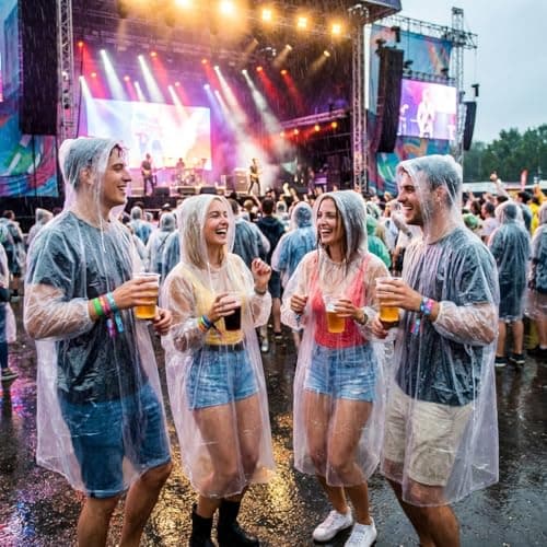 YESAH 5 Pack Disposable Rain Ponchos,Waterproof Raincoats for Adult — view 2